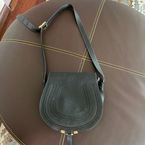 Chloé Black Marcie Medium Leather Crossbody